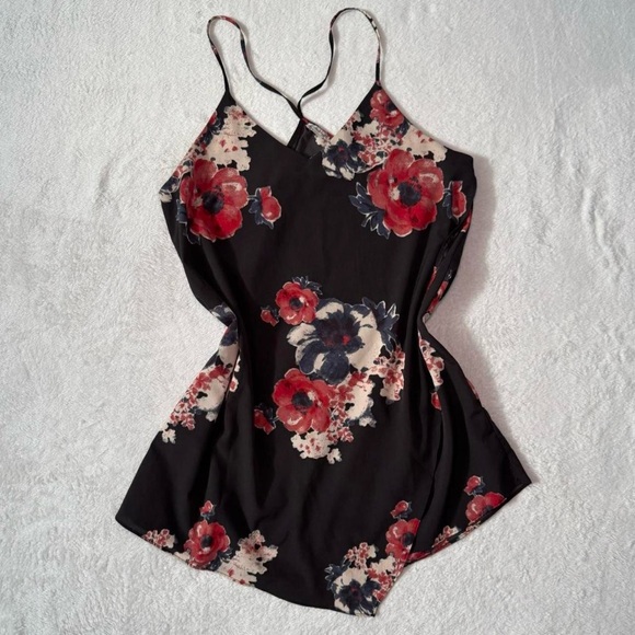 NWOT Free People Floral Mini Slip Dress - Picture 2 of 8